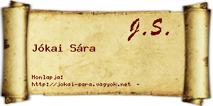 Jókai Sára névjegykártya